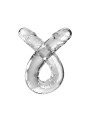KING COCK - DOUBLE TROUBLE DILDO DUPLO 46 CM TRANSPARENTE