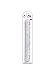 KING COCK - DOUBLE TROUBLE DOUBLE GODE 46 CM TRANSPARENT