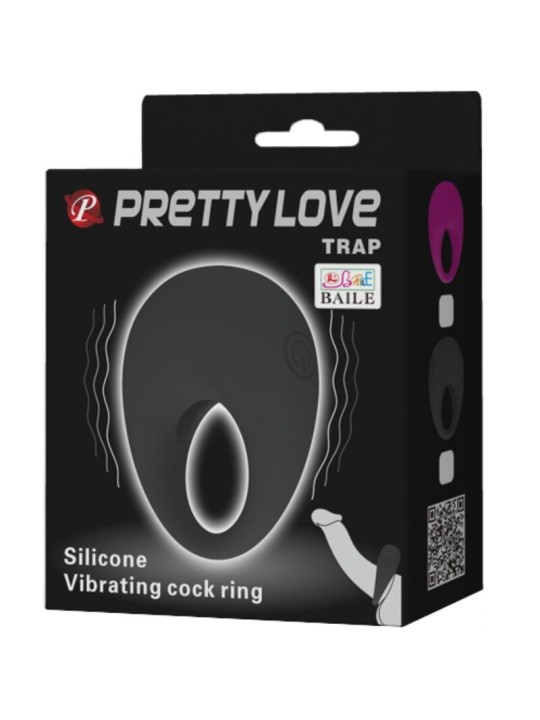 PRETTY LOVE - TRAP VIBRATORRING SCHWARZ