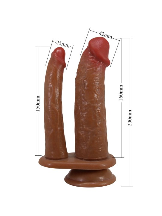 PRETTY LOVE - GORAN DOPPELDILDO REALISTISCHER NATÜRLICHER MULATO