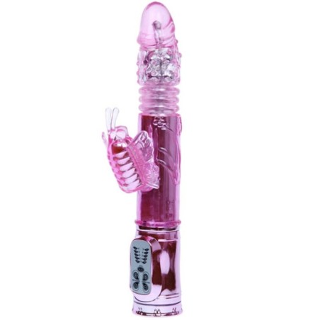 BAILE - RECHARGEABLE VIBRATOR WITH ROTATION AND THROBBING BUTTERF STIM
