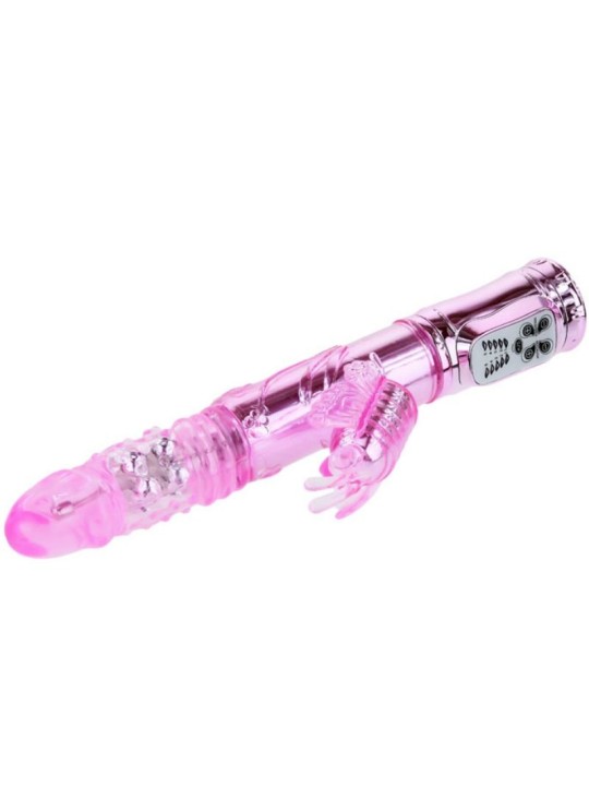 BAILE - VIBRADOR RECARREGVEL COM ROTAO E ESTIMULADOR DE BORBOLETA PULS