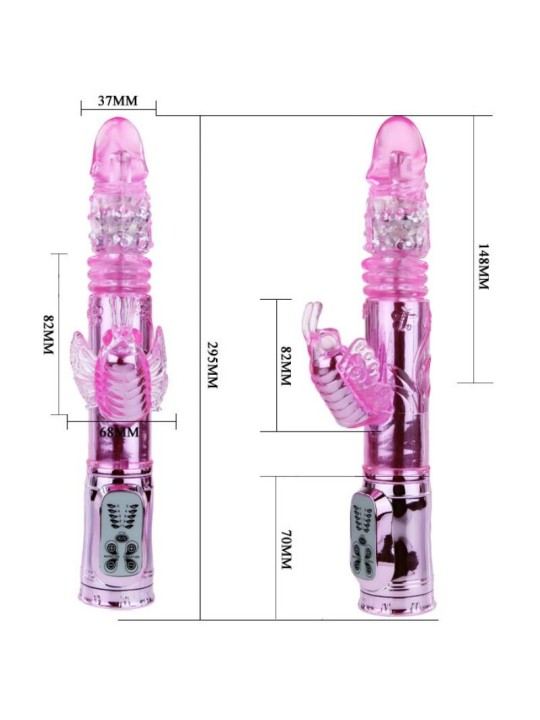 BAILE - VIBRATEUR RECHARGEABLE AVEC STIMULATEUR DE PAPILLON ROTATION E