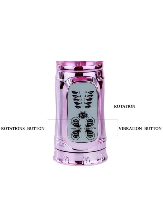 BAILE - VIBRADOR RECARREGVEL COM ROTAO E ESTIMULADOR DE BORBOLETA PULS