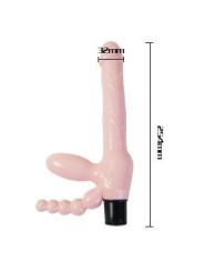 BAILE - ARNÊS SEM CORDA TPR COM VIBRAO E ESTIMULAO ANAL 25.4 CM