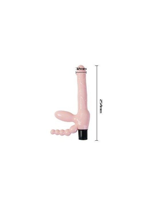 BAILE - TPR ROPELESS HARNESS WITH VIBRATION AND ANAL STIMULATION 25.4 