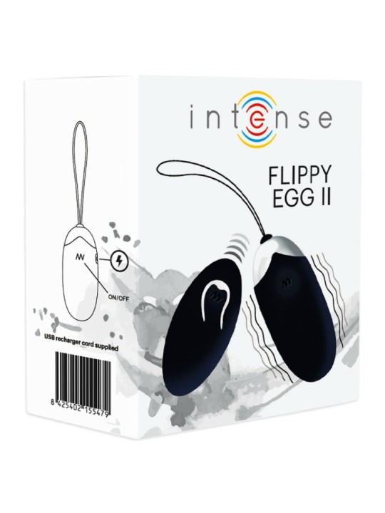 INTENSE - FLIPPY II VIBRIERENDES EI MIT FERNBEDIENUNG SCHWARZ
