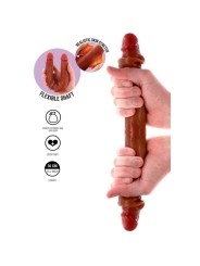 GET REAL - DOUBLE-ENDED SILICONE DILDO CARAMEL 35 CM