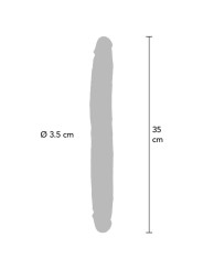GET REAL - DILDO DE SILICONE DE DUAS PONTAS CARAMELO 35 CM