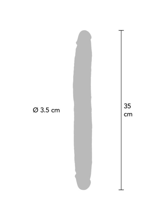GET REAL - DILDO DOBLE DONG DE SILICONA CARAMELO 35 CM