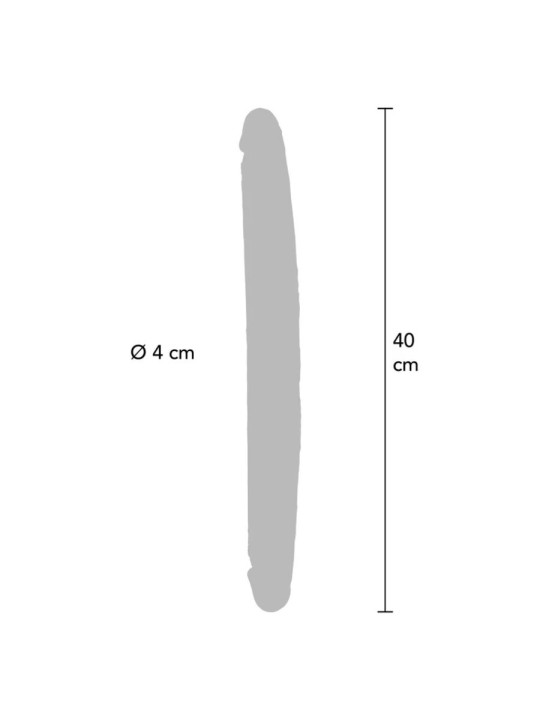 GET REAL - DILDO DE SILICONE DE DUAS PONTAS CARAMELO 40 CM