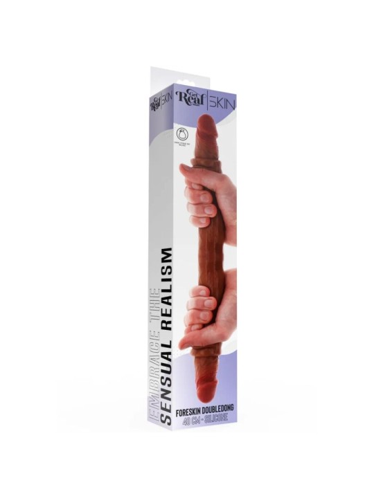 GET REAL - DILDO DOBLE DONG DE SILICONA CARAMELO 40 CM