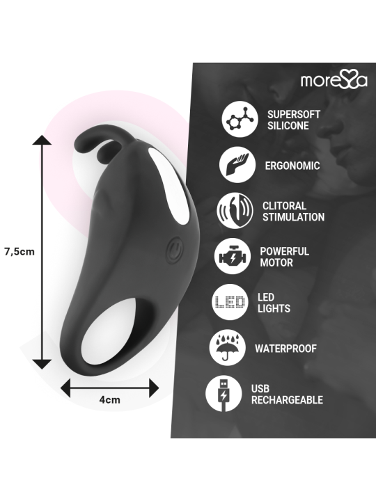 MORESSA - BRAD PREMIUM SILICONE RECARREGVEL PRETO