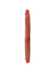 GET REAL - DILDO DE SILICONE DE DUAS PONTAS CARAMELO 46 CM