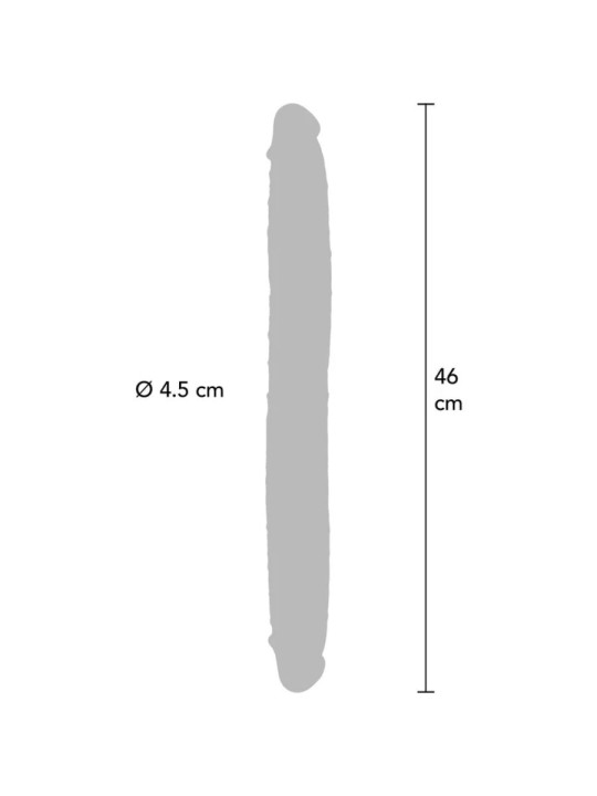 GET REAL - DILDO DE SILICONE DE DUAS PONTAS CARAMELO 46 CM