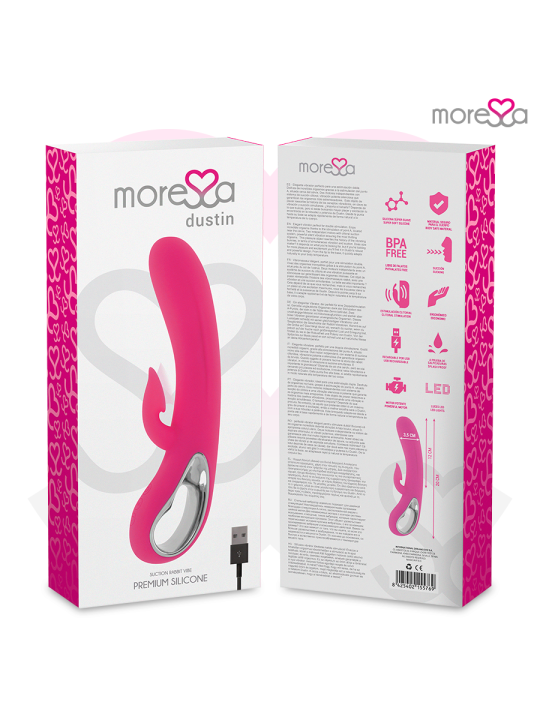 MORESSA - DUSTIN SUCCIONADOR CLITORIAL Y POTENTE VIBRACIÓN PREMIUM SIL