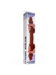 GET REAL - DILDO DE SILICONE DE DUAS PONTAS CARAMELO 46 CM
