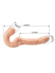 BAILE - EMMA STRAP-ON TEXTURIZADO PARA DUPLA PENETRAÇÃO