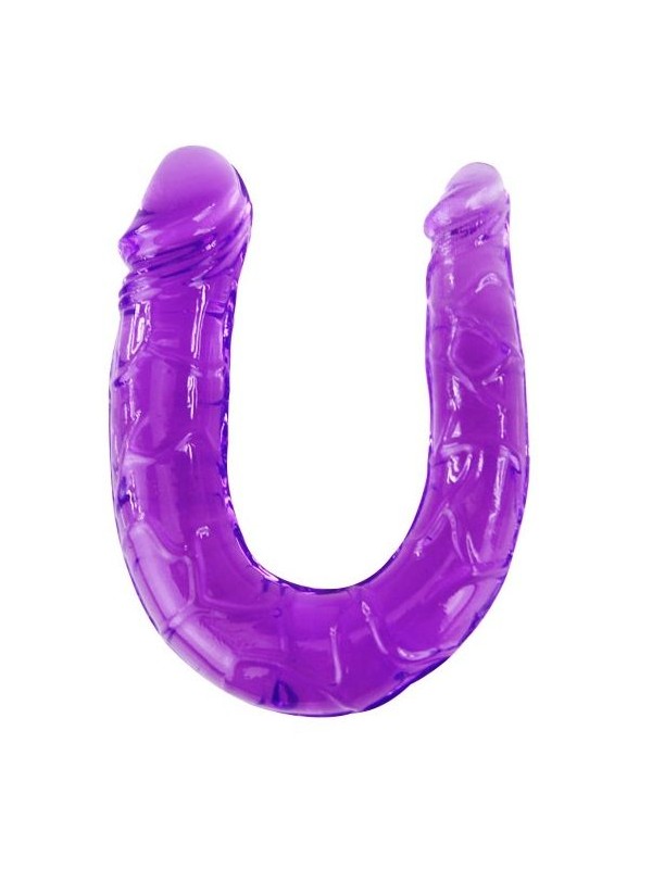 BAILE - DOUBLE DILDO IN LILAC FLEXIBLE JELLY