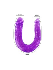 BAILE - DOPPELDILDO IN FLIEDER FLEXIBLER GELEE