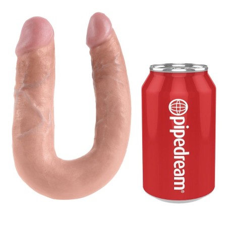 KING COCK - DUBBELE PENETRATIE DILDO 13,9 CM NATUURLIJK