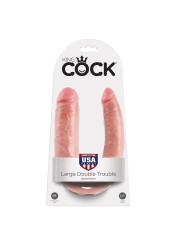 KING COCK - U-SHAPED LARGE DOUBLE TROUBLE FLESH 17.8 CM