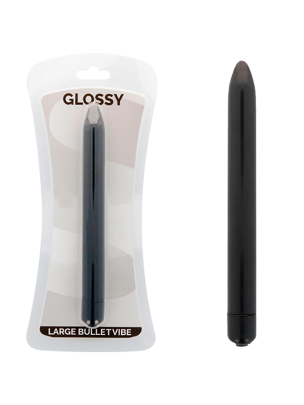 GLOSSY - SLIM VIBRADOR NEGRO