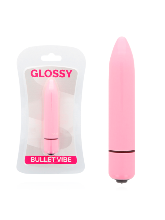 GLOSSY - DUNNE VIBRATOR FEL ROZE