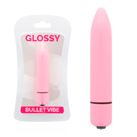 GLOSSY - DUNNE VIBRATOR FEL ROZE