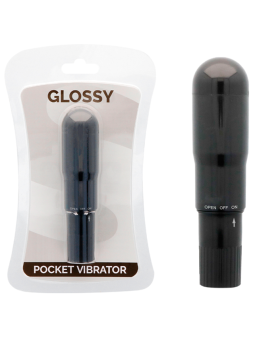 GLOSSY - POCKET VIBRATOR BLACK