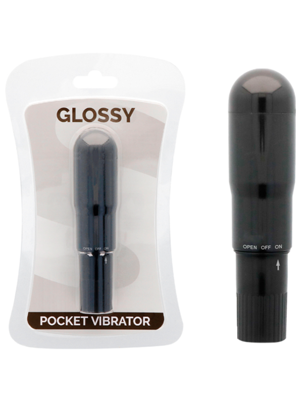 GLOSSY - POCKET VIBRADOR NEGRO