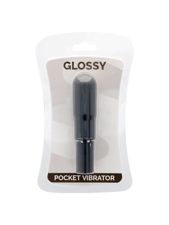 GLOSSY - POCKET VIBRADOR NEGRO