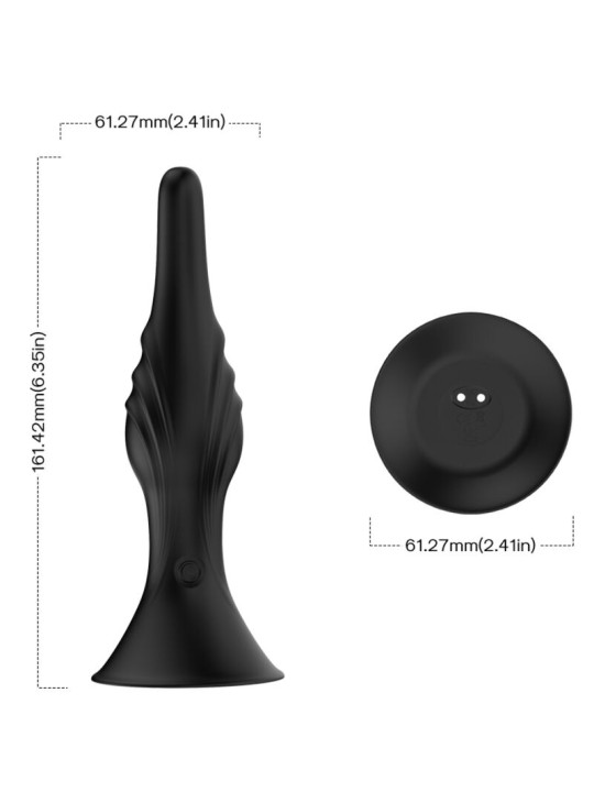 ARMONY - VIBRADOR E PLUG ANAL CONTROLE REMOTO PRETO