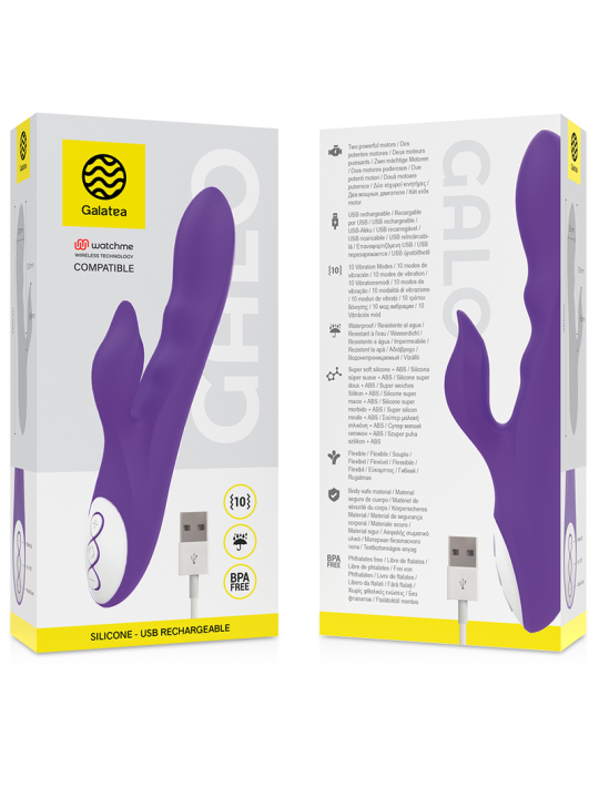 GALATEA - GALO VIBRATORE VIOLA + TELECOMANDO WATCHME