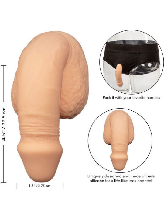 CALEXOTICS - EMBALAGEM DE SILICONE PÊNIS 12.75 CM CARNE