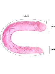 BAILE - DOUBLE DONG DILDO DOBLE ROSA