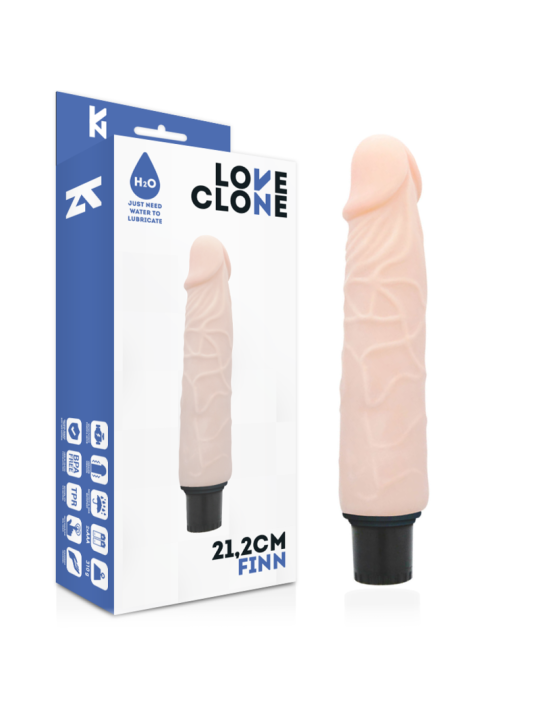 LOVECLONE - FINN VIBRADOR REALÍSTICO SELF LUBRICATION 21.2 CM -O- 3.8 