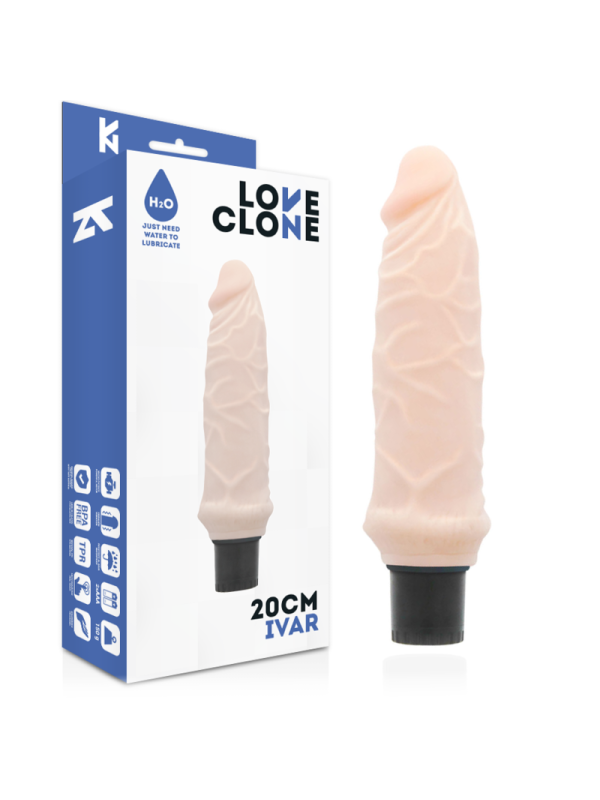 LOVECLONE - VIBRATEUR AUTOLUBRIFIANT IVAR 20 CM -O- 3.7 CM