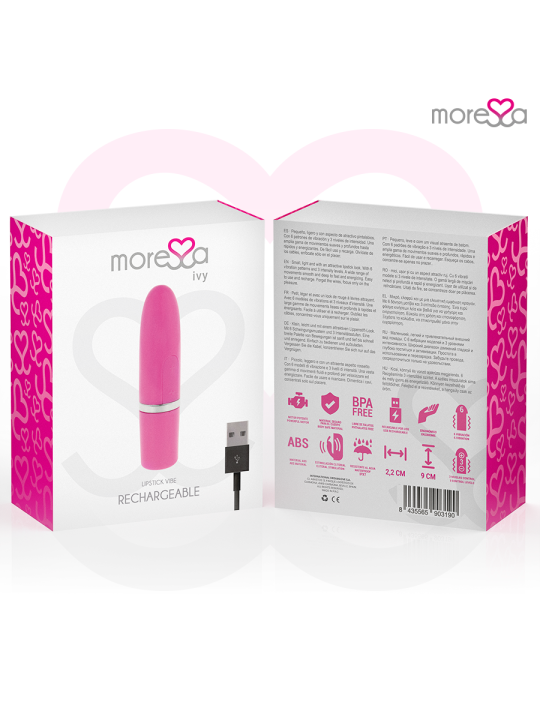 MORESSA - IVY MASAJEADOR SIMULADOR LABIAL DE VIAJE ROSA