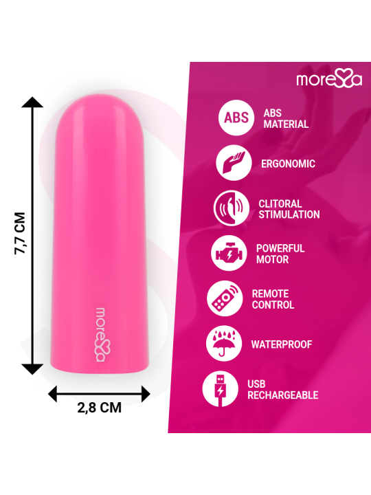 MORESSA - NIX POTENTE VIBRADOR MULTI JUEGOS CONTROL REMOTO ROSA