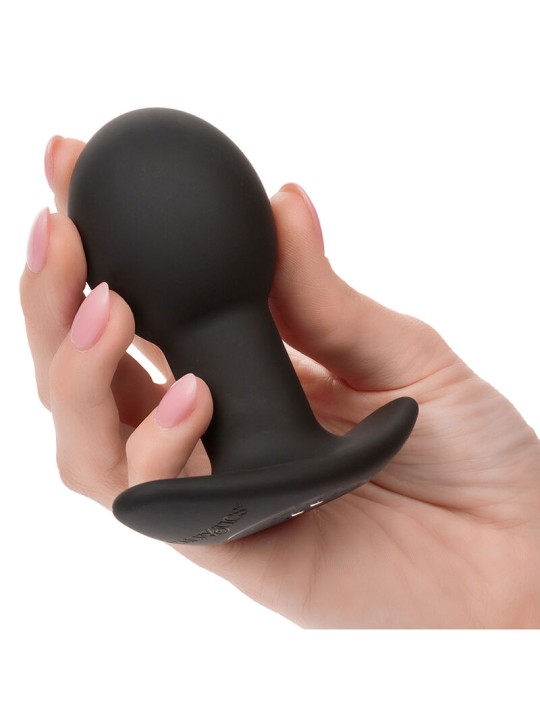 CALEXOTICS - ROCK BOTTOM PLUG ANAL 10 VIBRAÇÕES SILICONE PRETO