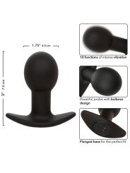 CALEXOTICS - ROCK BOTTOM PLUG ANAL 10 VIBRAÇÕES SILICONE PRETO