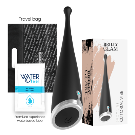 BRILLY GLAM - SPOT VIBE ORGASMISCHE CLITORIAL VIBRATOR SILICONEN ZWART