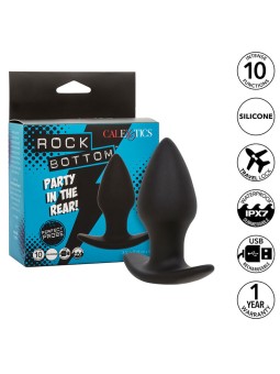 CALEXOTICS - ROCK BOTTOM PLUG ANAL PERFEITO 10 VIBRAÇÕES SILICONE PRET