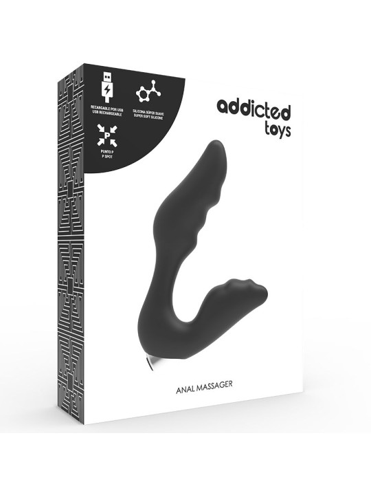 ADDICTED TOYS - OPLAADBARE PROSTAAT VIBRATOR MODEL 6 - ZWART