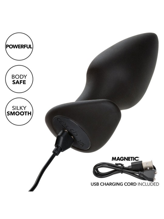 CALEXOTICS - ROCK BOTTOM PLUG ANAL PARFAIT 10 VIBRATIONS SILICONE NOIR