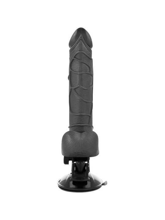 BASECOCK - VIBRADOR REALÍSTICO CONTROL REMOTO NEGRO CON TESTÍCULOS 19.