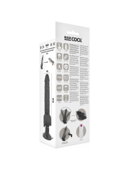 BASECOCK - VIBRADOR REALÍSTICO CONTROL REMOTO NEGRO CON TESTÍCULOS 19.