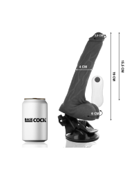 BASECOCK - REALISTISCHE VIBRATOR AFSTANDSBEDIENING ZWART 19 CM -OF- 4 