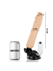 BASECOCK - VIBRADOR REALÍSTICO CONTROL REMOTO NATURAL 20 CM -O- 4 CM